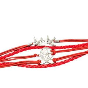 Doves Tree Of Life Infinity Faux Leather Multi-layered Bracelet